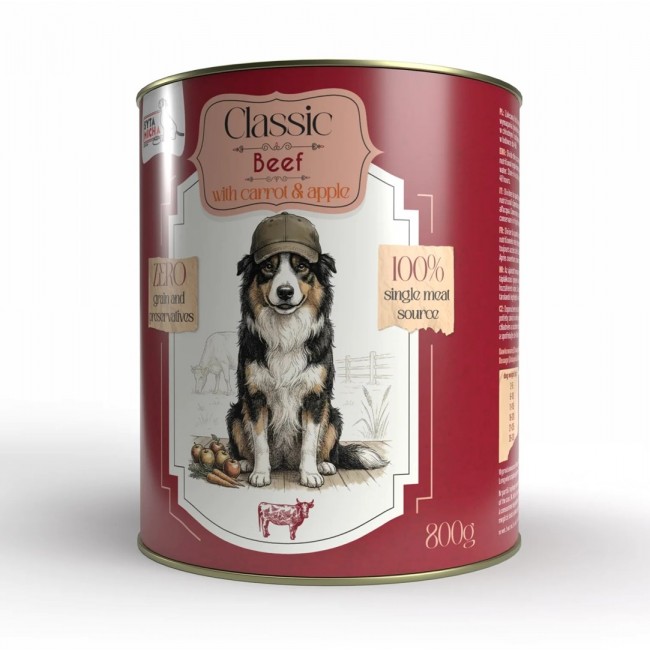 SYTA MICHA Classic Beef with carrot - wet dog food - 800g SYTA MICHA Classic Beef with carrot - wet dog food - 800g