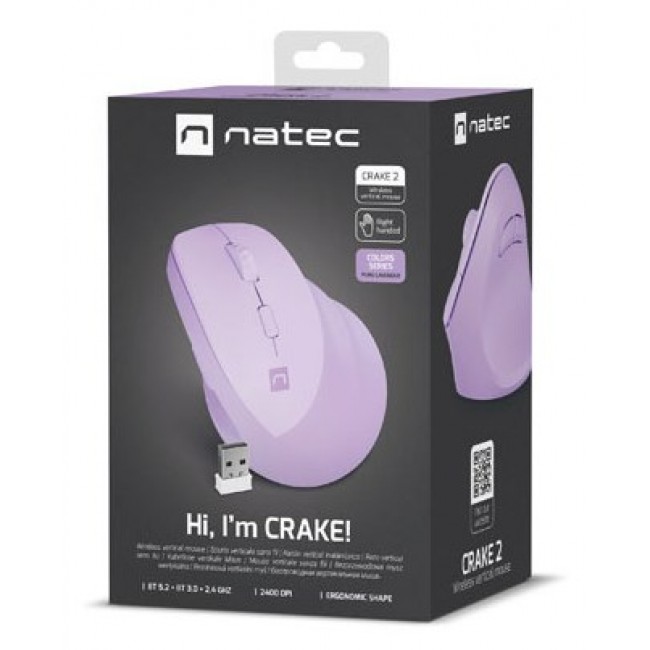 NATEC Crake 2 mouse Universal Right-hand RF Wireless + Bluetooth Optical 2400 DPI