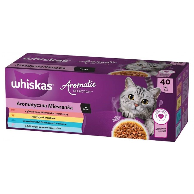WHISKAS Aromatic selection Mix - wet cat food - 40x85g WHISKAS Aromatic selection Mix - wet cat food - 40x85g