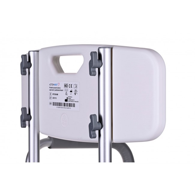 Shower chair with backrest and armrests Shower chair with backrest and armrests