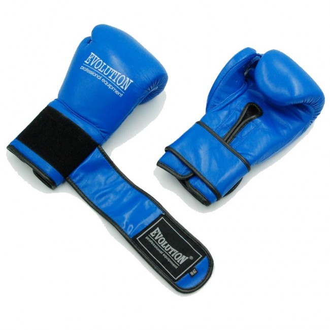 Evolution professional boxing gloves made of natural leather PRO RB-1510,1512 blue Evolution professional boxing gloves made of natural leather PRO RB-1510,1512 blue