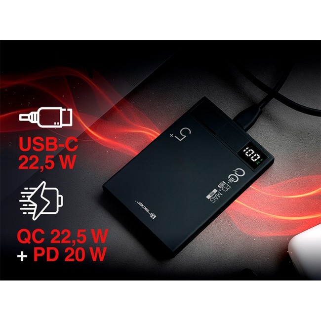 Tracer AirMag1 5000mAh PD20W+15W Mag, Black Tracer AirMag1 5000mAh PD20W+15W Mag, Black