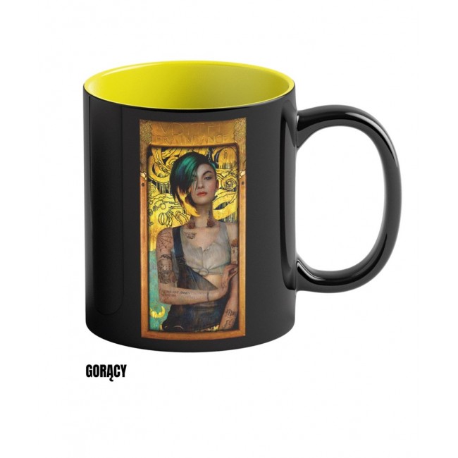 Heat Reveal Mug Good Loot Cyberpunk 2077 Game Art Chronicles - Judy & Gustav Klimt 450 ml Black, Yellow Heat Reveal Mug Good Loot Cyberpunk 2077 Game Art Chronicles - Judy & Gustav Klimt 450 ml Black, Yellow