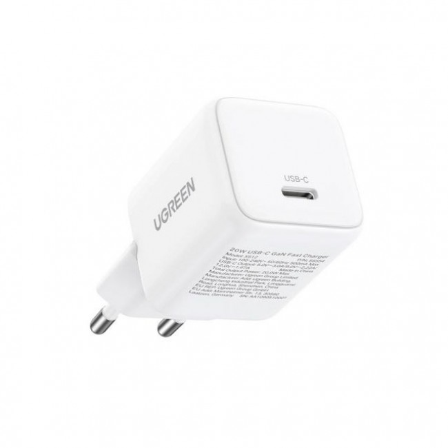 UGREEN X513 30W GAN 1X USB-C Mains Charger + 1M USB-C Cable - White UGREEN X513 30W GAN 1X USB-C Mains Charger + 1M USB-C Cable - White