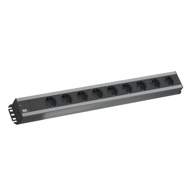 Bachmann 300.001 power extension 2 m 9 AC outlet(s) Indoor Black, Grey