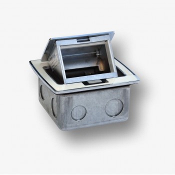 Box blatowy mini 3M - puszka blatowa do monta u gniazd standardu 22,5x45 mm (45x45 mm) uchylna, bia a