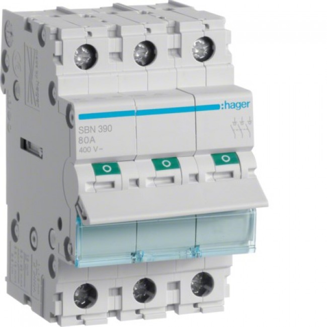 Hager SBN390 circuit breaker 3 3 module(s)