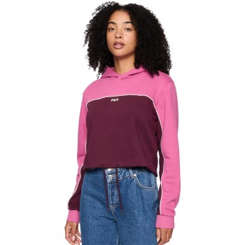 Fila Laagna Women's Sweatshirt Pink & Burgundy FAW0907 43200 S