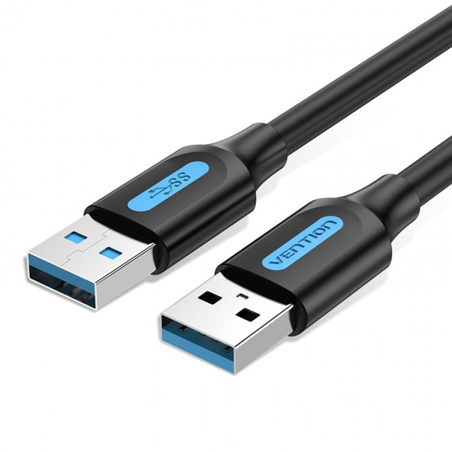 Vention USB 3.0 A Male to A Male Cable 0.5M Black PVC Type Vention USB 3.0 A Male to A Male Cable 0.5M Black PVC Type