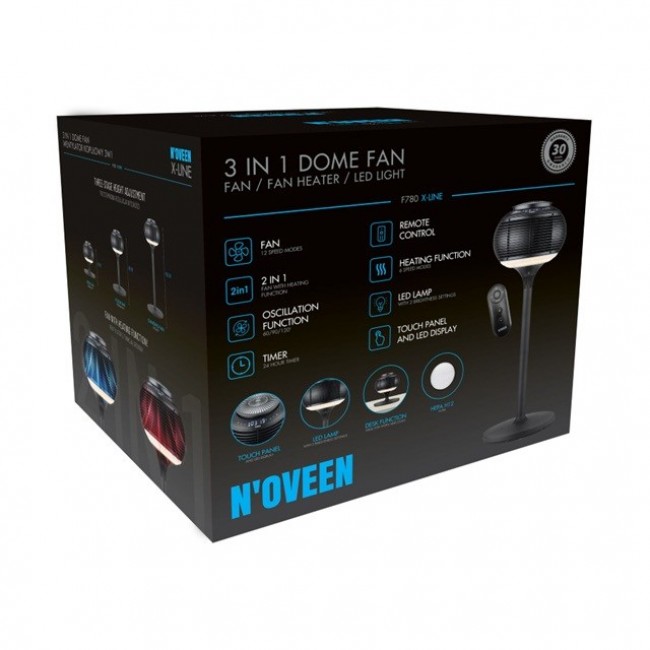 Noveen F780 Dome fan 1200 W Internal Black
