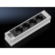 Rittal DK 7856.100 power extension 4 AC outlet(s) Indoor Aluminium, Black