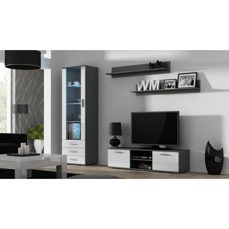 Cama TV stand SOHO 140 grey/white gloss Cama TV stand SOHO 140 grey/white gloss