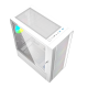 Gembird Fornax 4000W ARGB gaming ATX computer case, Midi Tower, backlight, White