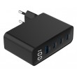 Gembird TA-UC-PDQC100LCD-01-BK mobile device charger Laptop, Smartphone Black AC Fast charging Indoor