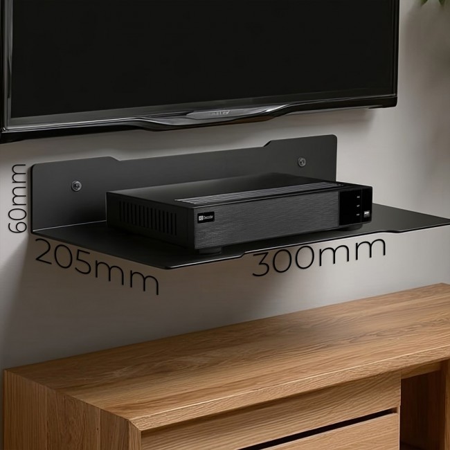 Maclean decoder wall shelf, single, max. 5kg, steel, MC-122 Maclean decoder wall shelf, single, max. 5kg, steel, MC-122