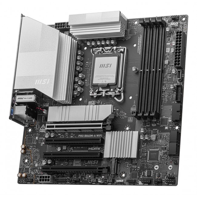 MSI PRO B860M-A WIFI motherboard Intel B860 LGA 1851 (Socket V1) micro ATX MSI PRO B860M-A WIFI motherboard Intel B860 LGA 1851 (Socket V1) micro ATX