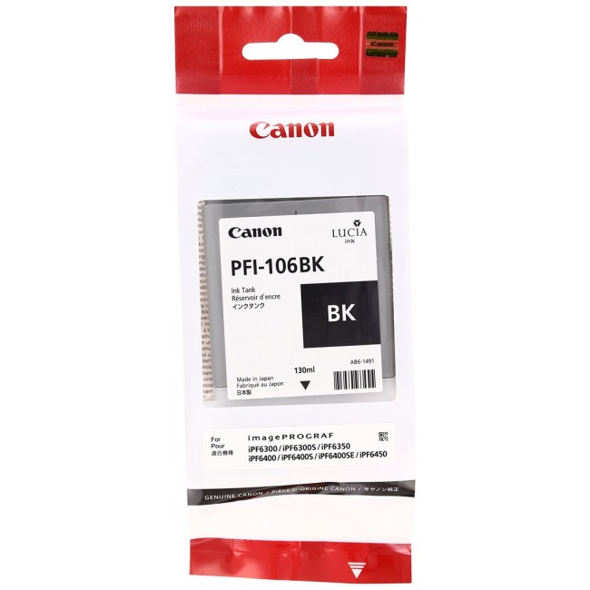 Canon PFI-106 BK ink cartridge 1 pc(s) Original Photo black Canon PFI-106 BK ink cartridge 1 pc(s) Original Photo black