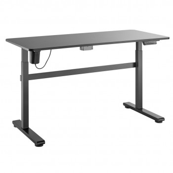 Ergo Office electric desk, height adjustable, gray, max height 118cm 50 kg - with a tabletop for sitting work, ER-434