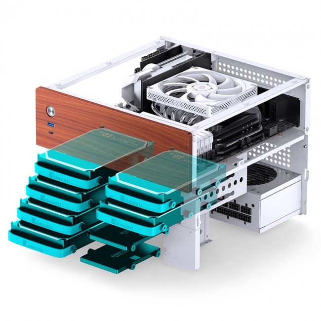 Jonsbo N4 WHITE computer case Micro Tower