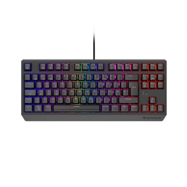 GAMING KEYBOARD GENESIS THOR 230 TKL DE RGB MECHANICAL OUTEMU RED BLACK HOT SWAP