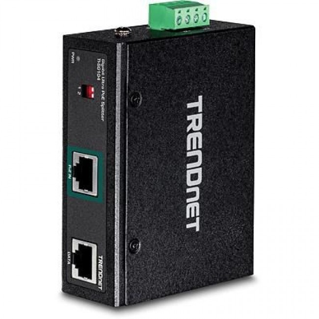 Trendnet TI-SG104 network splitter Power over Ethernet (PoE) Black Trendnet TI-SG104 network splitter Power over Ethernet (PoE) Black