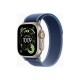 Apple Watch Ultra 3 GPS + Cellular 49mm Natural Titanium Case with Blue/Bright Blue Trail Loop - S/M