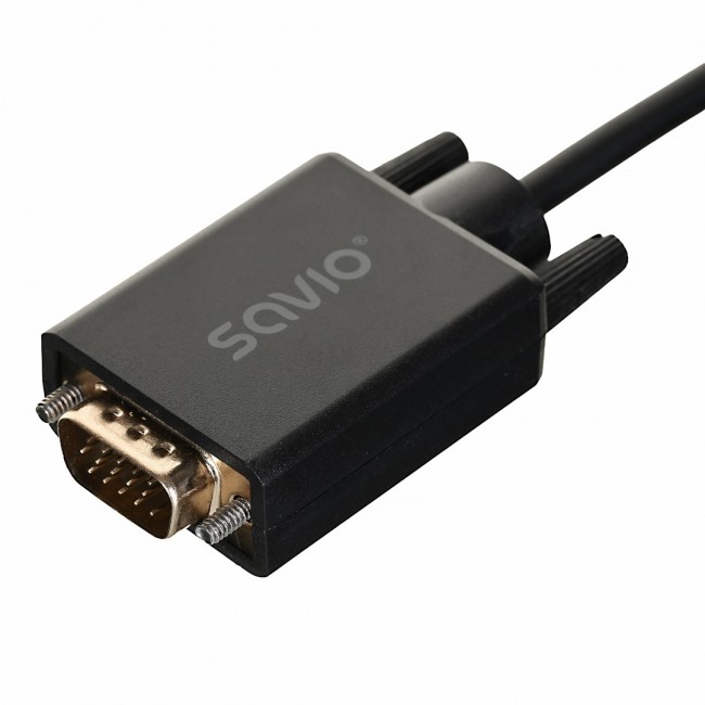 Savio Cl-203 1.8 m DisplayPort VGA (D-Sub) Black Savio Cl-203 1.8 m DisplayPort VGA (D-Sub) Black