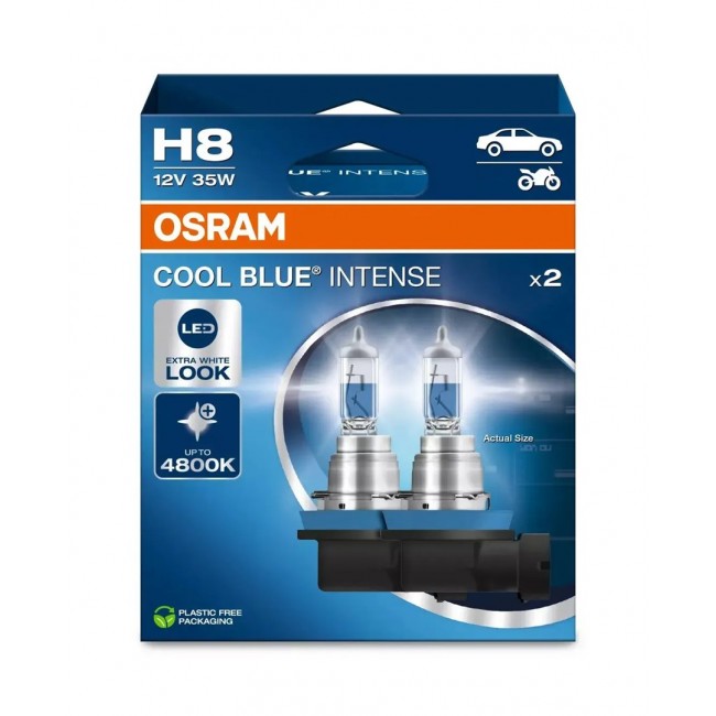 Bulb (Set of 2) H8 12V 35W PGJ19-1 Cool Blue Intense NextGen 5000K