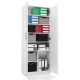 Filing cabinet OLIV 2D 74x35x180 cm, white