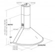 Chimney Hood Akpo WK-4 Dandys GOLD 60 cm 450 m3/h, Black