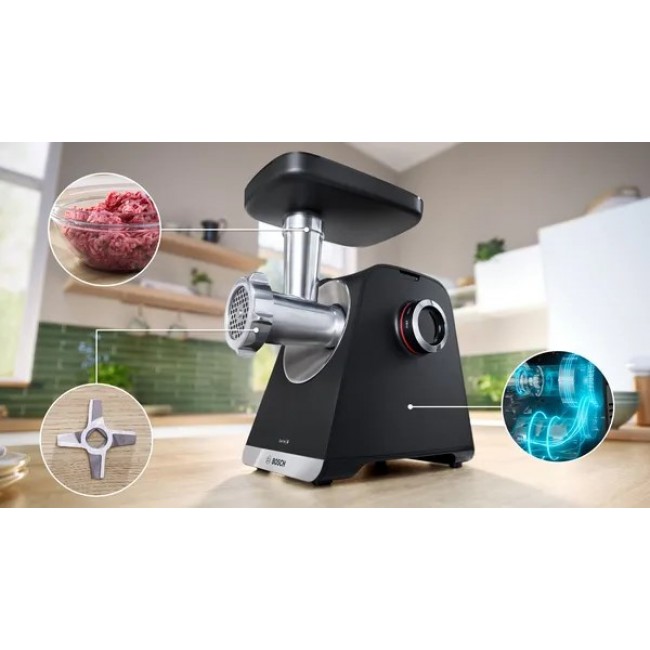 Bosch Serie 6 MFWS650B mincer 500 W Black, Silver Bosch Serie 6 MFWS650B mincer 500 W Black, Silver