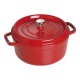 Staub Round Cast Iron Pot - 3.8 ltr, Red Staub Round Cast Iron Pot - 3.8 ltr, Red