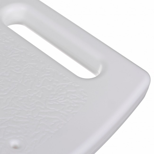 Rectangular shower stool with height adjustment Rectangular shower stool with height adjustment