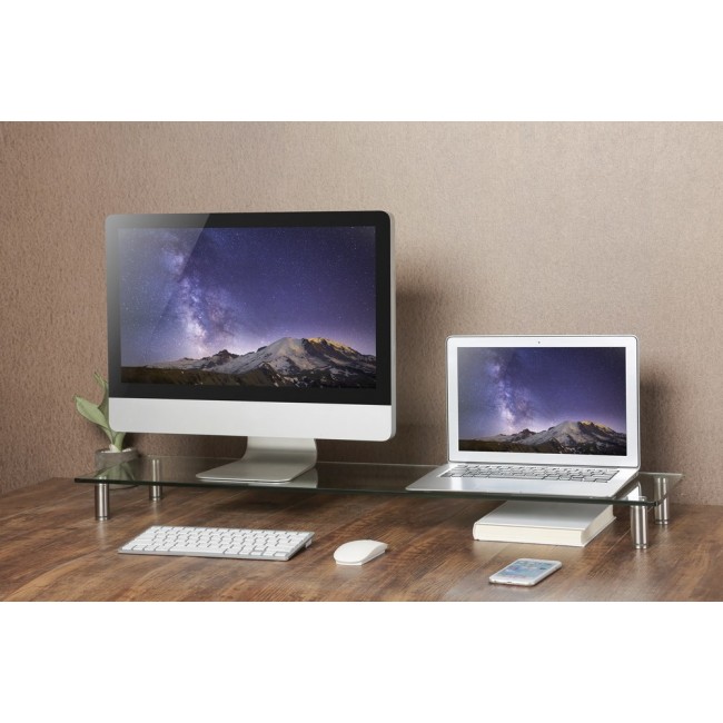 Gembird MS-TABLE-GL-01 Glass monitor stand, large Gembird MS-TABLE-GL-01 Glass monitor stand, large