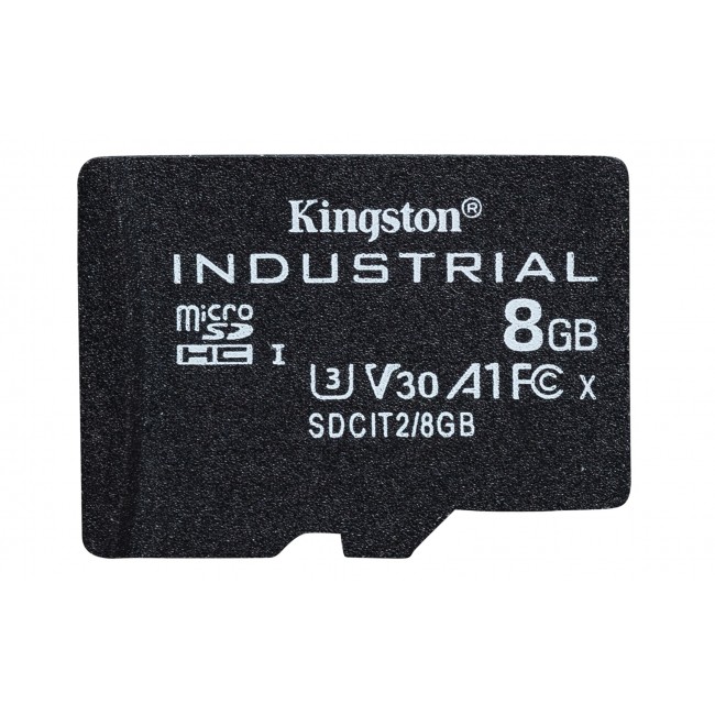 Kingston Technology 8GB microSDHC Industrial C10 A1 pSLC Card + SD Adapter Kingston Technology 8GB microSDHC Industrial C10 A1 pSLC Card + SD Adapter