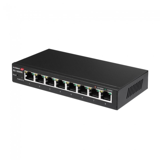 Edimax GS-5008E network switch Managed Gigabit Ethernet (10/100/1000) Black Edimax GS-5008E network switch Managed Gigabit Ethernet (10/100/1000) Black