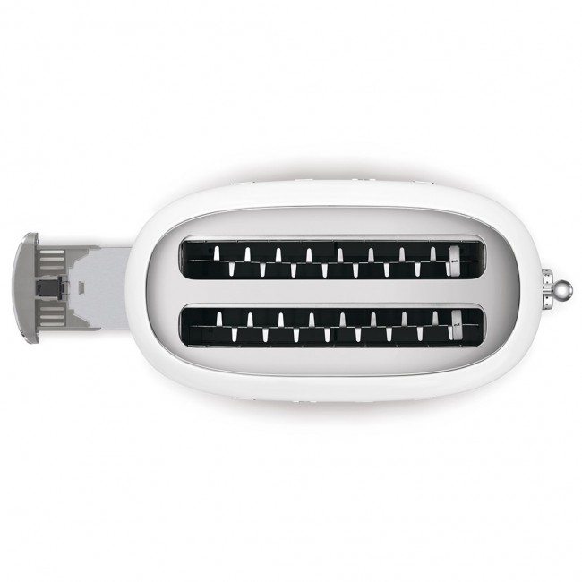 SMEG Toaster 2-slice 4-slot 50'Style White TSF02WHEU