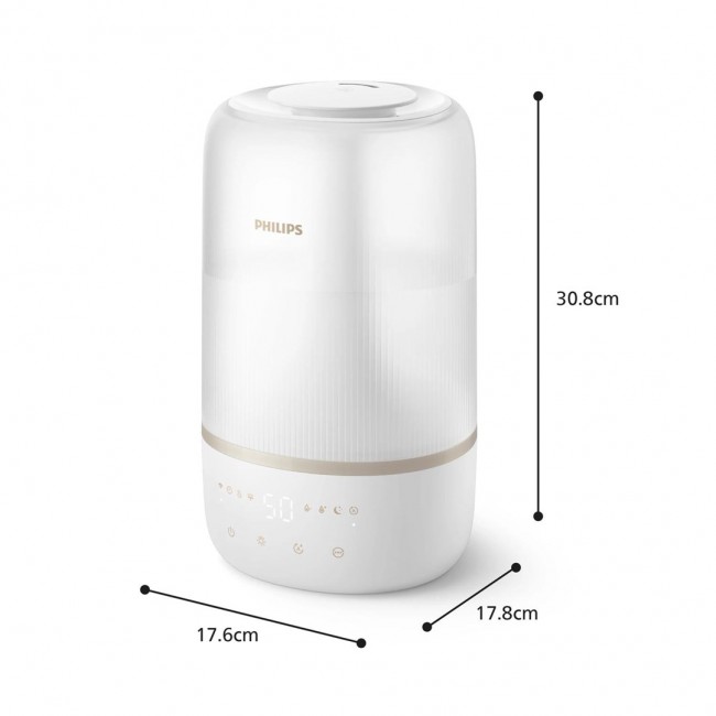 Philips 1000 series HU1510/04 humidifier Ultrasonic 3 L White 19 W
