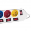 Maclean power strip, 5 socket extension cable, with switches, 250VAC/10A, 1.5m, MCE204 M/W Maclean power strip, 5 socket extension cable, with switches, 250VAC/10A, 1.5m, MCE204 M/W