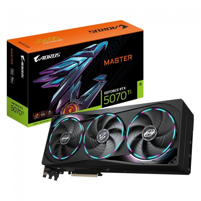 Graphics card Gigabyte GeForce RTX 5070 Ti AORUS Master 16 GB GDDR7 Graphics card Gigabyte GeForce RTX 5070 Ti AORUS Master 16 GB GDDR7