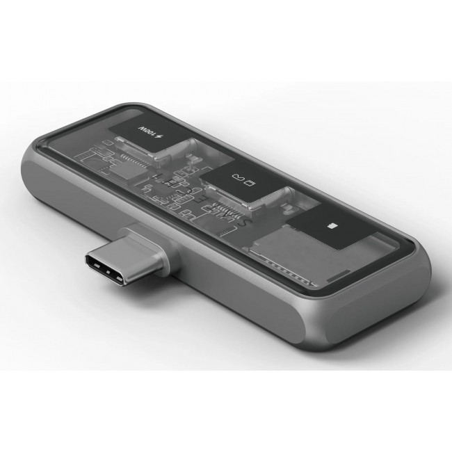 USB-C PD Hub & MicroSD Reader Gray USB-C PD Hub & MicroSD Reader Gray