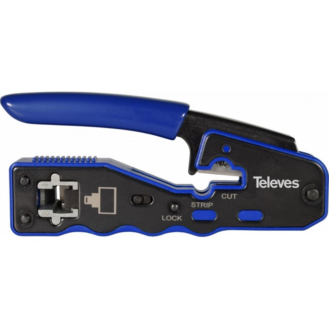 Crimping machine for RJ45 connectors with automatic cutting Televes 209802