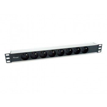 Equip 333313 power distribution unit (PDU) 8 AC outlet(s) 1U Black, Silver