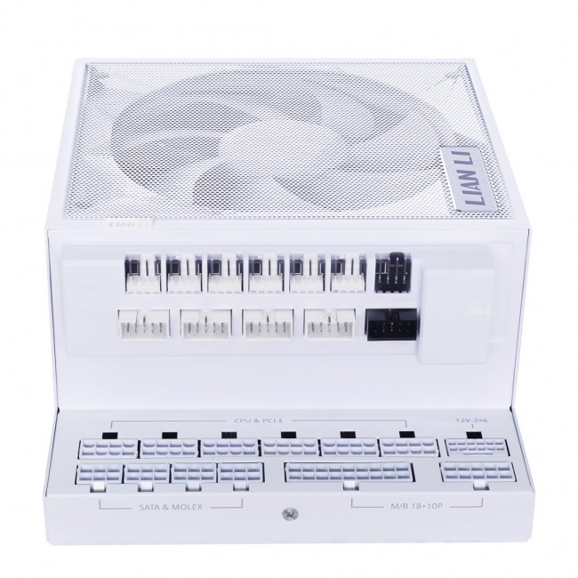 Lian Li EDGE GOLD 1000 80 PLUS Gold Power Supply, PCIe 5.1, ATX 3.1 - 1.000 Watt, white, incl. USB Hub