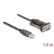 DeLOCK Adapter USB 2.0 Type-A to 1 x Serial RS-232 D-Sub 9 pin male with screws 1.5 m