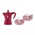 Moka Express 3TZ Coffee Maker Set + 2 Cups BIALETTI Candyland 130 ml (5460)