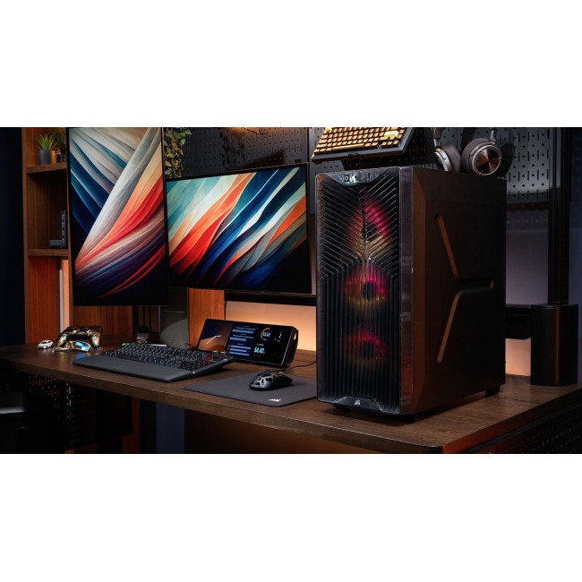 Corsair 3200D RS ARGB Mid-Tower PC Case - Smoke Midi Tower Black