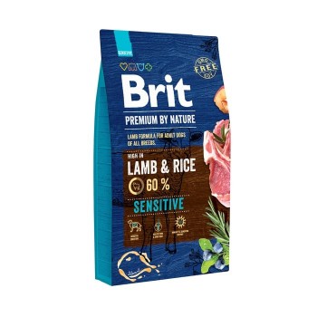 BRIT Premium by Nature Adult Sensitive Lamb and Rice - dry dog food - 8 kg