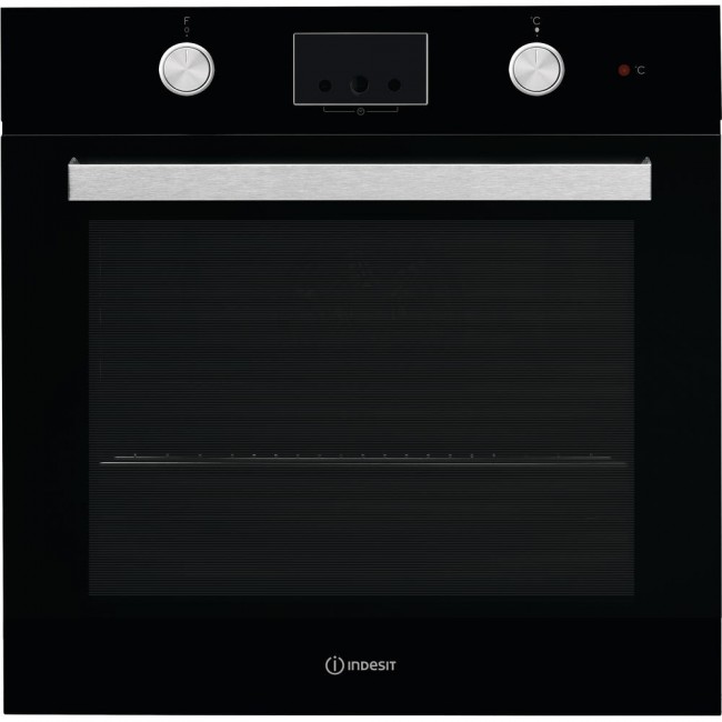 Indesit IFW 65Y0 J BL oven 66 L A Black, Stainless steel