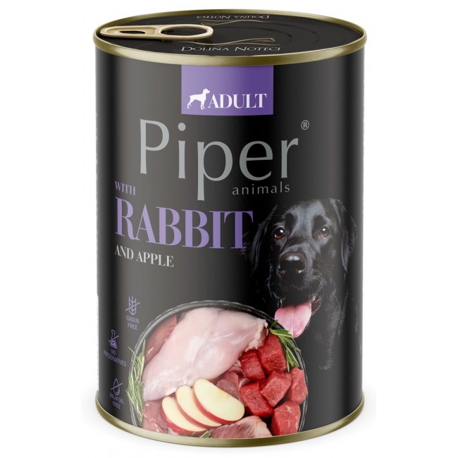 DOLINA NOTECI Piper Animals Rabbit and apple - wet dog food - 800g DOLINA NOTECI Piper Animals Rabbit and apple - wet dog food - 800g